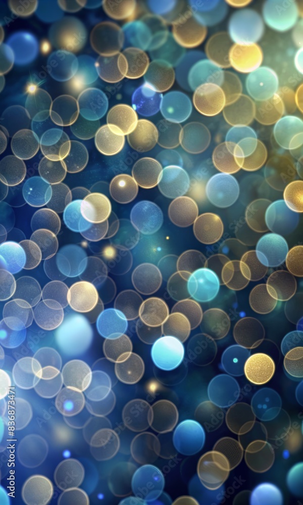 Poster abstract background with blur bokeh light effect.