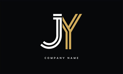 JY, YJ, J, Y Abstract Letters Logo Monogram