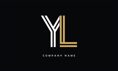 YL, LY, Y, L Abstract Letters Logo Monogram