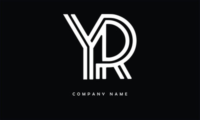 YR, RY, Y, R Abstract Letters Logo Monogram