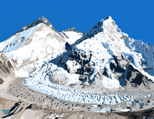 mount Everest Lhotse and Nuptse Nepal Himalaya mountain