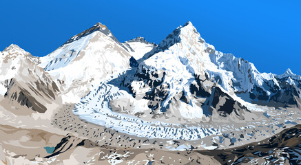 mount Everest Lhotse and Nuptse Nepal Himalaya mountain