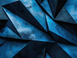 Blue and Black Triangular Pattern
