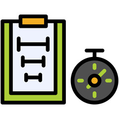 gym trainer filled line icon