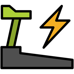 treadmill filled line icon