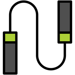 jump rope filled line icon