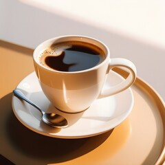 Obraz premium cup of coffee isolated on white background
