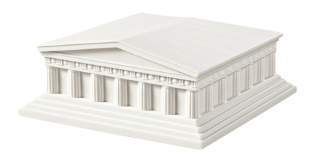 Acropolis isolated on white or transparent background. AI Generated.