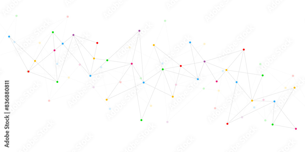 Poster vector illustration of minimalistic design with connecting the dots and lines. abstract geometric ba