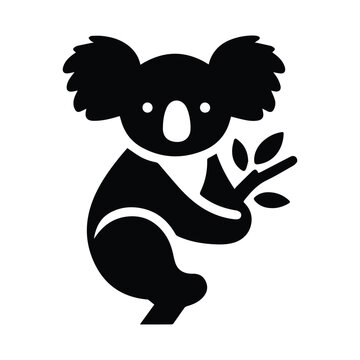 recommend clip art: koala silhouette vector