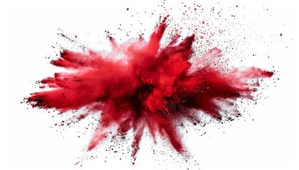  A captivating graphic resource showcasing a dramatic explosion of red powder.