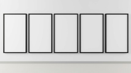 Multi frame mockup, home room interior, wall poster frame