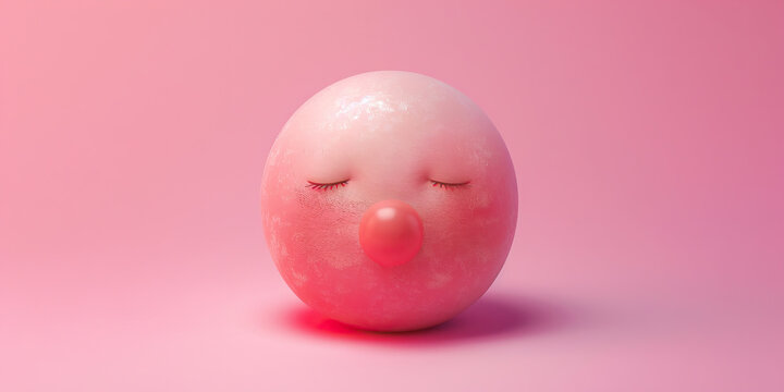 Embarrassment (Pink): A blushing face represented by a circle with rosy cheeks