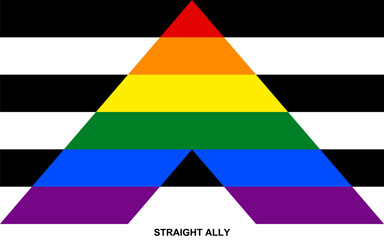 Flag of STRAIGHT ALLY, STRAIGHT ALLY flag