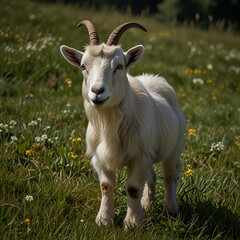 portrait of a goat eid ul azha special goat  goat, animal, farm, mammal, nature, livestock, white, domestic, grass, portrait, agriculture, cute, brown, fur, head, horns, horned, horn, rural, animals, 