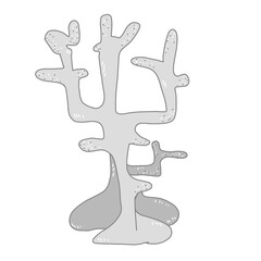cartoon light gray coral Alternating with dark gray with white specks.