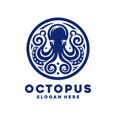 black octopus logo, tentacle logo design, kraken logo template, octopus icon design
