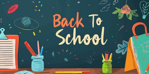 back to school announcement with copy space