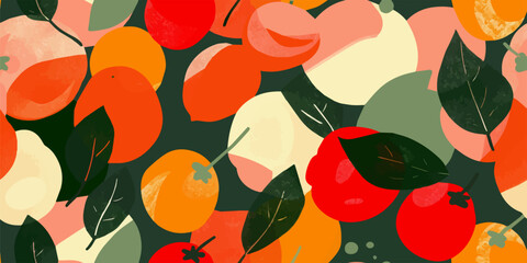 Seamless fruit wallpaper background