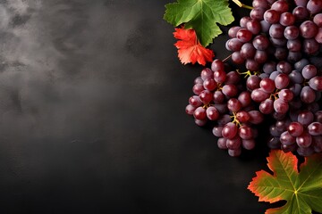 grapes and wine background, generative ai