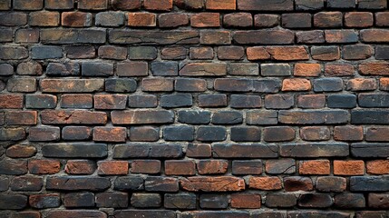 Fototapeta premium Brick wall background wallpaper featuring a rustic and textured surface, perfect for adding an urban or vintage aesthetic to any space.