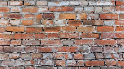 Fototapeta premium Brick wall background wallpaper featuring a rustic and textured surface, perfect for adding an urban or vintage aesthetic to any space.