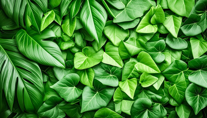 green leaves background,AI