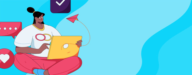 Communicate with consultants flat vector character concept operation hand drawn illustration
