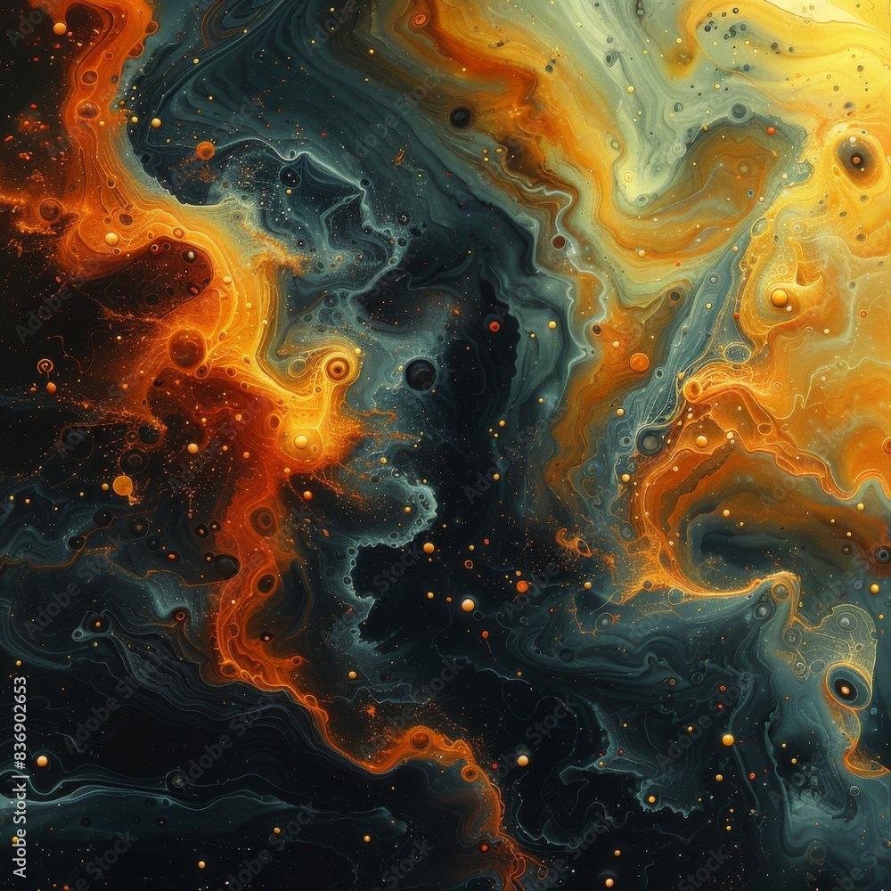 Wall mural abstract psychedelic background with fractal texture