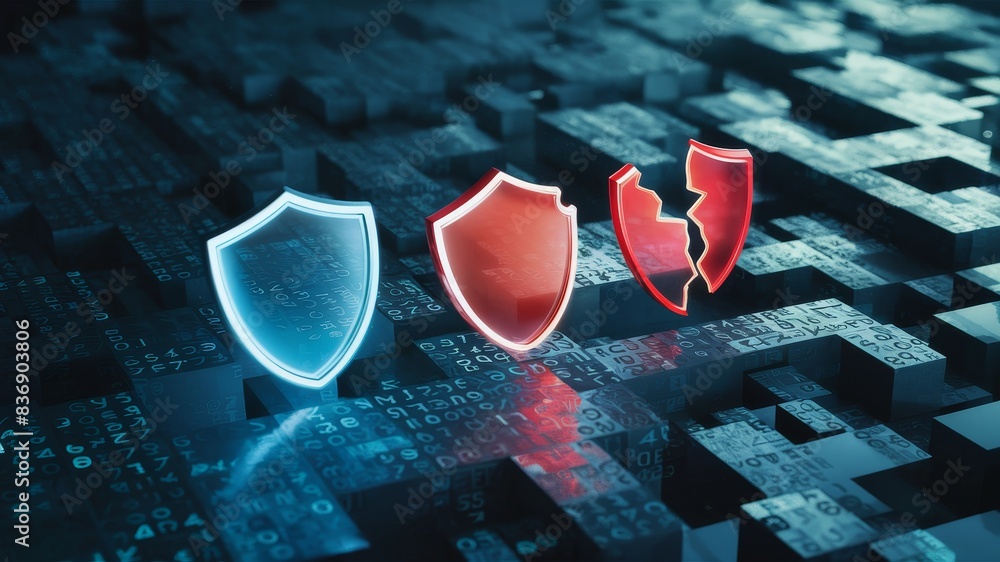 Poster a digital background filled with alphanumeric characters, resembling a code or encrypted data