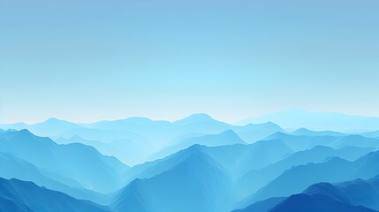 Obraz premium wallpaper background Majestic Blue Mountain Range under Clear Sky for Modern Presentations