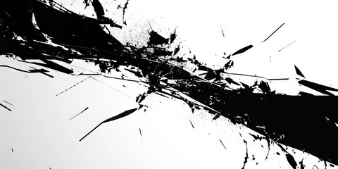 Obraz premium Fear (Black): A jagged, erratic line symbolizing anxiety or terror