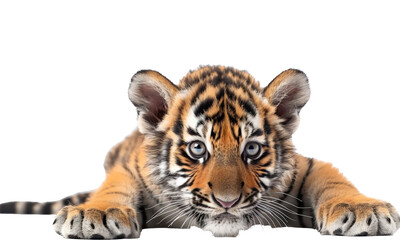 Fototapeta premium tiger isolated on transparent background