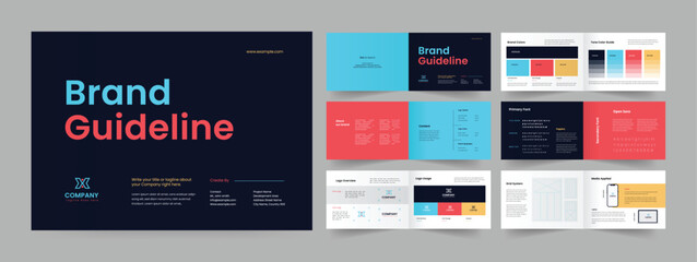 Brand guideline also  landscape brand guidelines template design
