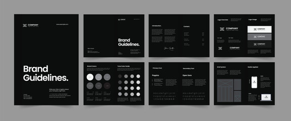 Brand guideline design and brand guide layout also logo guideline template