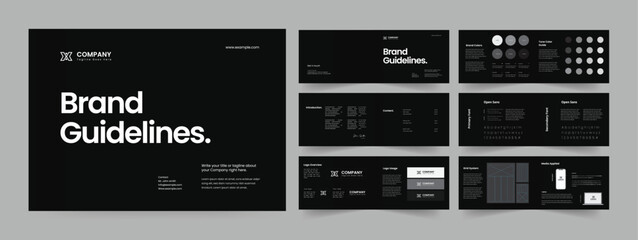 Brand guideline template brand guide layout design