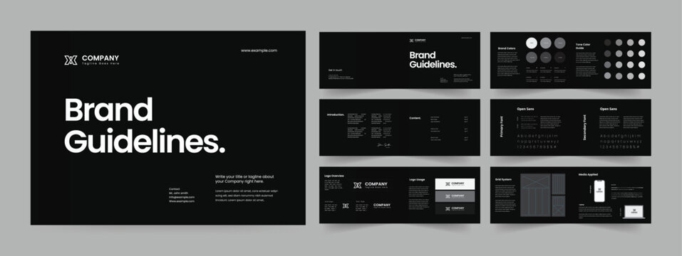Brand guideline template brand guide layout design