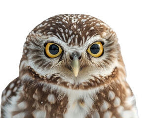 great owl isolated on transparent background 
