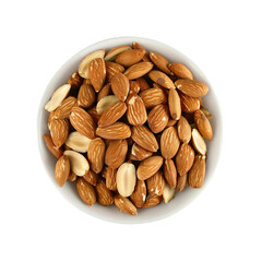 Obraz premium A Bowl Of Dry Roasted Almonds, Their Rich Flavor And Crunch Inviting You To Snack