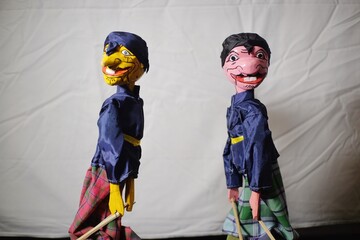 Wayang Golek or wooden puppets, a traditional performing art from West Java which is popular with...