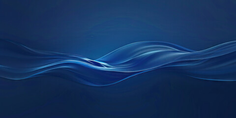 Obraz premium Nostalgia (Dark Blue): A simple, curved line resembling a wave, symbolizing longing for the past
