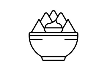 Nachos icon. icon related to fast food. suitable for web site, app, user interfaces, printable etc. line icon style. simple vector design editable