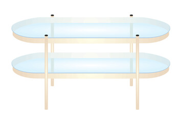 Glass home  table. vector illustration