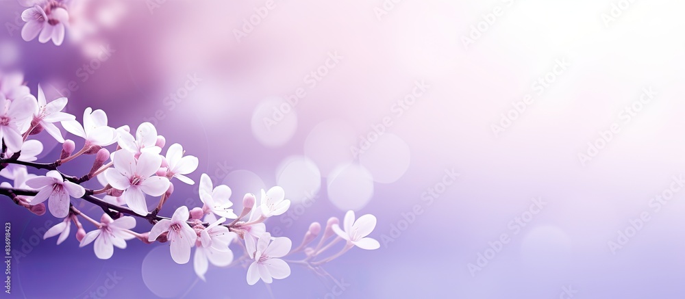 Poster Soft lilac backdrop with blurry and hazy effects, perfect for copy space image.