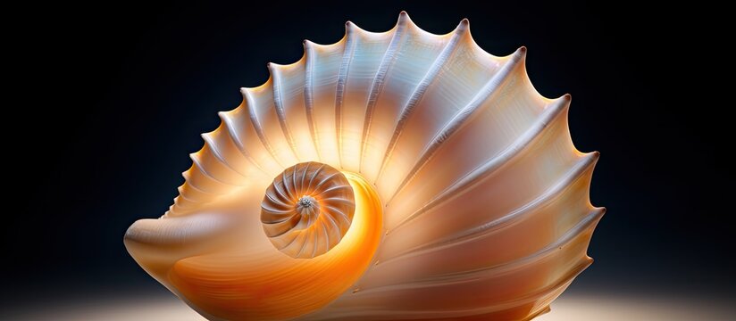The rapan shell in the picture has a lot of copy space image.