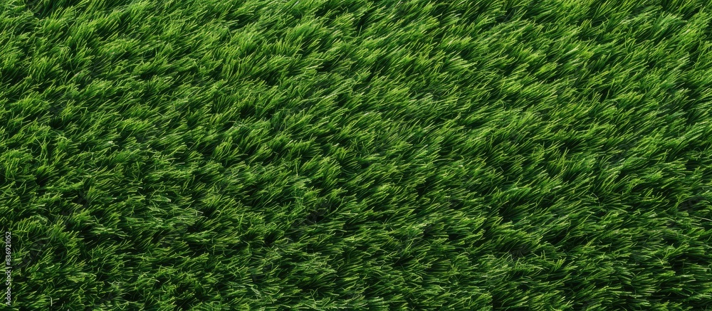 Poster Artificial grass texture background with copy space image.