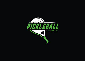 Pickleball logo design. Logo simple and unique design of pickleball .