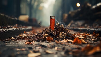 campfire in the forest