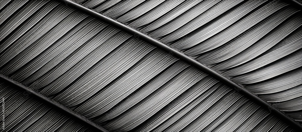 Poster Close-up of a palm tree with a detailed pattern, ideal for a 'copy space image'.