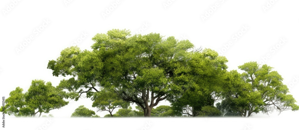 Poster Tree with copy space image on a white backdrop.